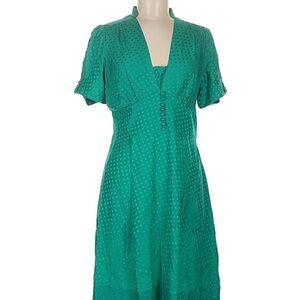 Banana Republic Silk Green Dress